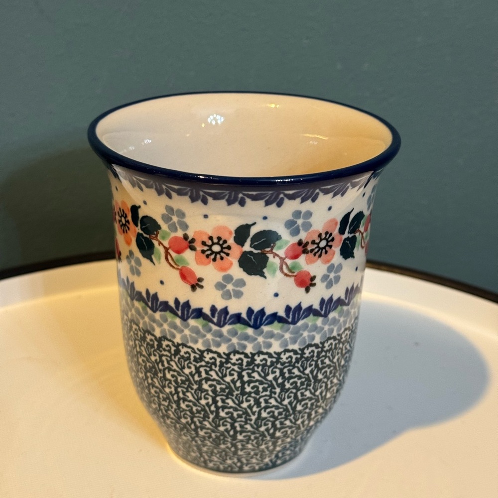 Polish Pottery Bistro Mug - 16 OZ - Cherry Blossom 🌸 - Picture 5 of 9